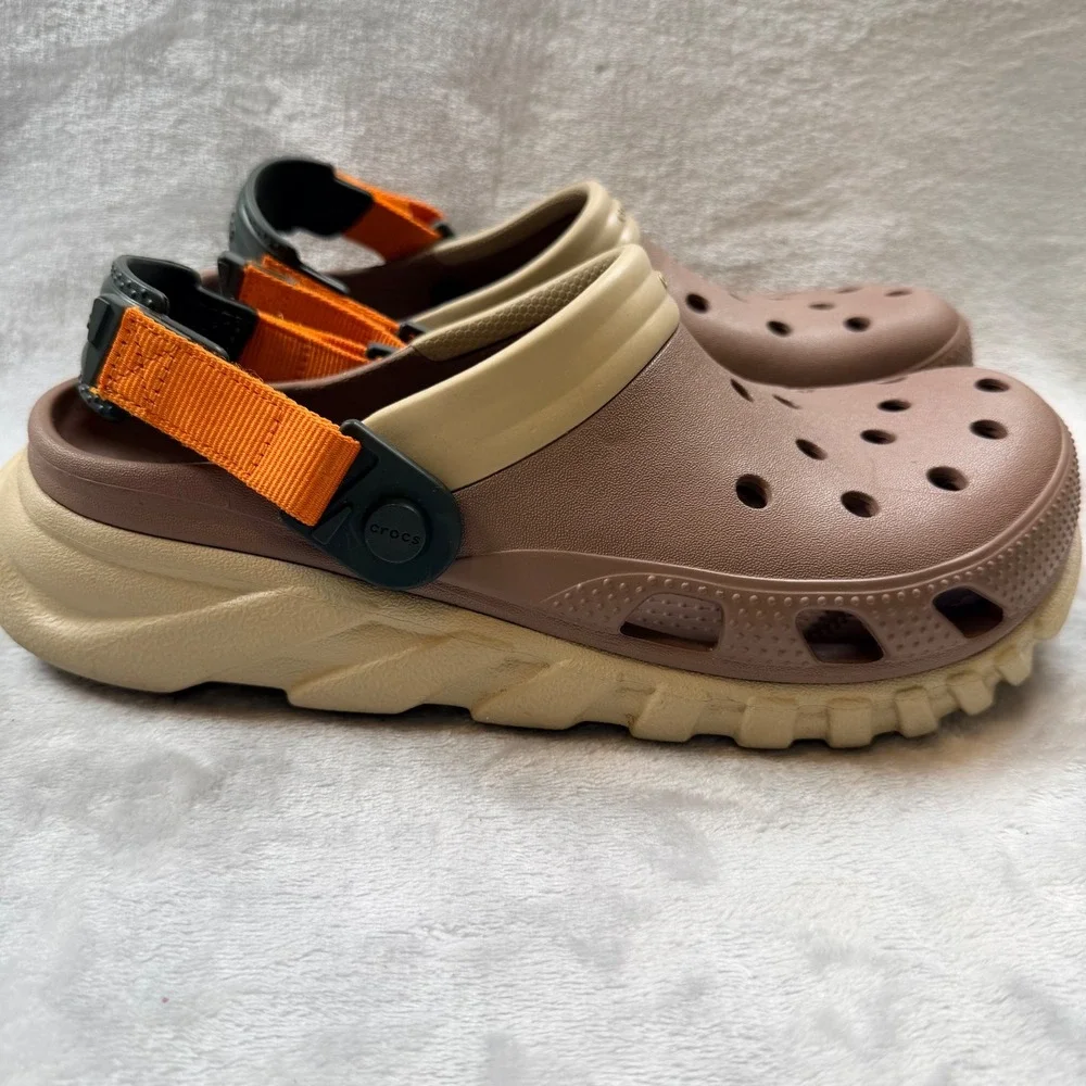 Crocs Clogs Duet Max II Truffle Back Strap Rugged M 8 / W 10 Platform Sandals